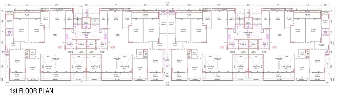  the imperial heights Tower A BCluster Plan for 1st Floor
