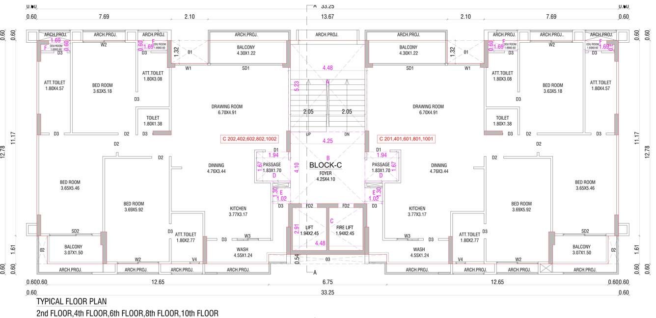  the imperial heights Tower C Cluster Plan from 2nd to 10th Floor