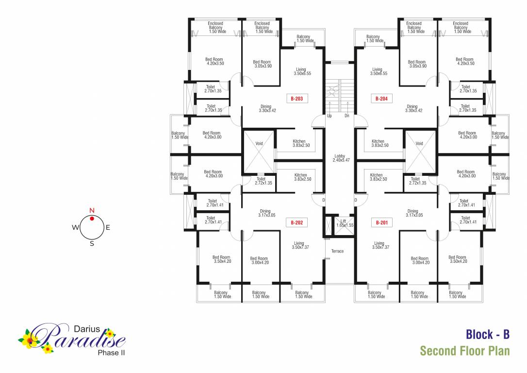  darius paradise phase ii Block B Cluster Plan for 2nd Floor