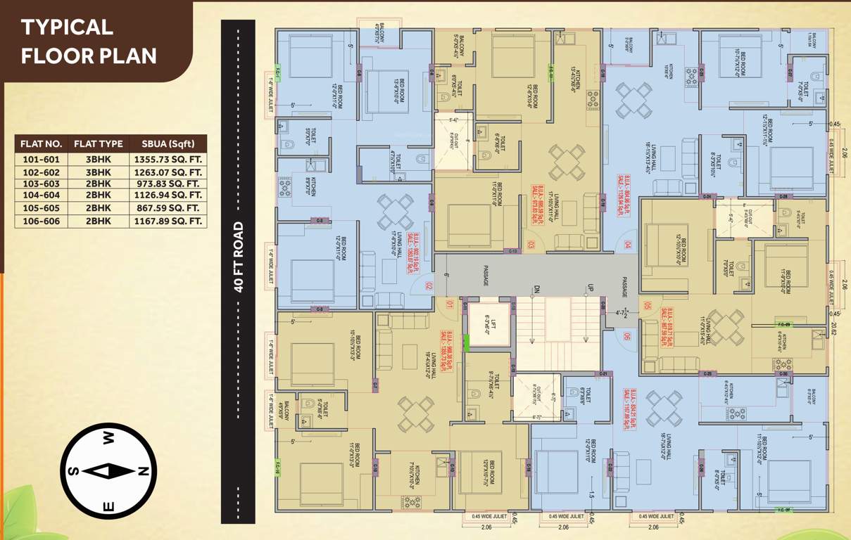  sunflower Block   1 Cluster Plan
