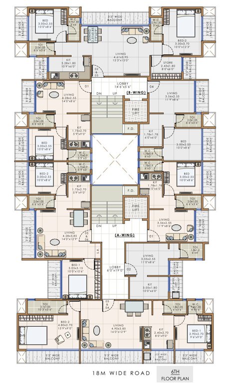  royal residency Royal Residency Cluster Plan for 6th Floor