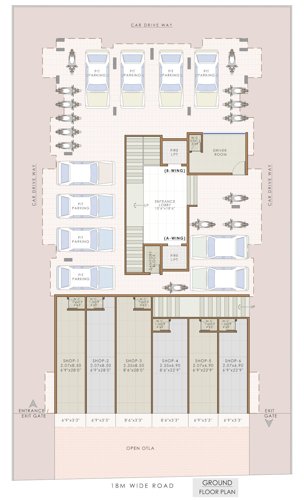  royal-residency Royal Residency Cluster Plan for ground Floor