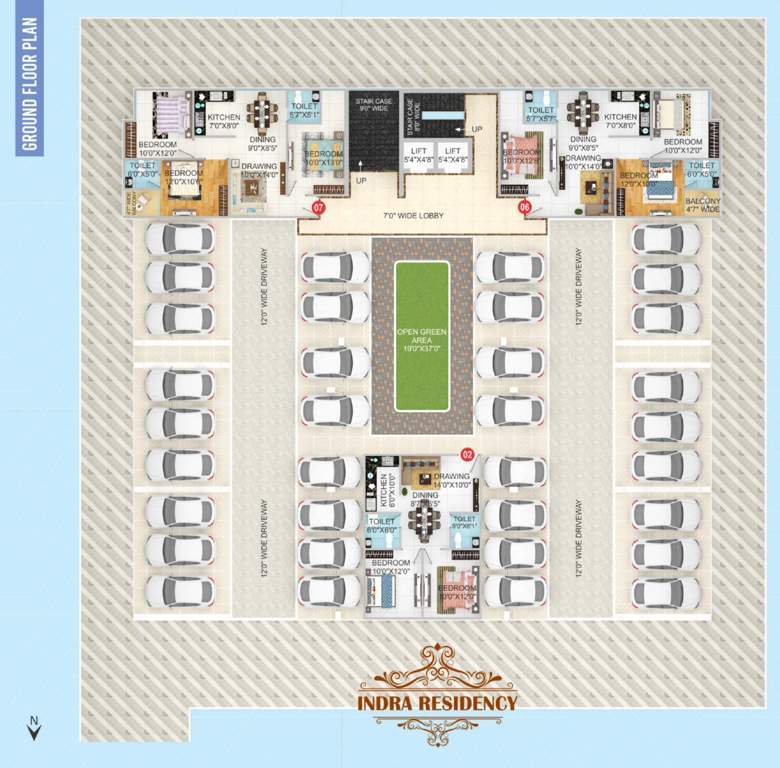  indra residency Indra Residency Cluster Plan for ground Floor