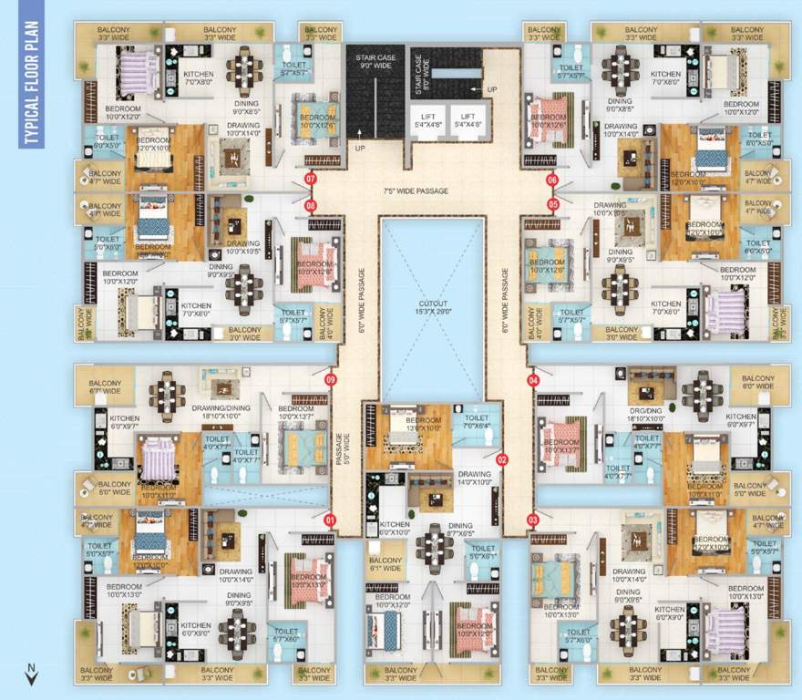  indra residency Indra Residency Cluster Plan from 1st to 3rd Floor