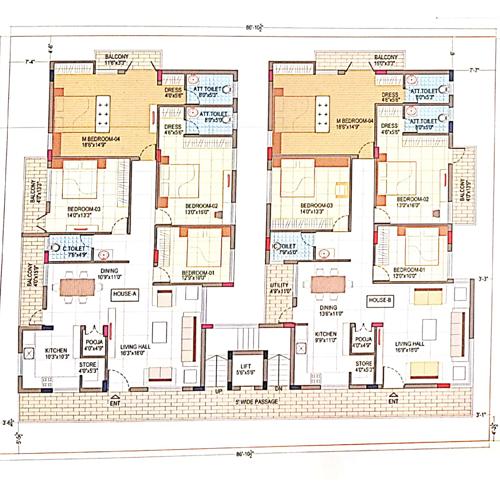  madhuban-prestige Madhuban Prestige Cluster Plan from 1st to 3rd Floor