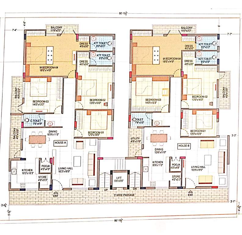 madhuban prestige Madhuban Prestige Cluster Plan from 1st to 3rd Floor