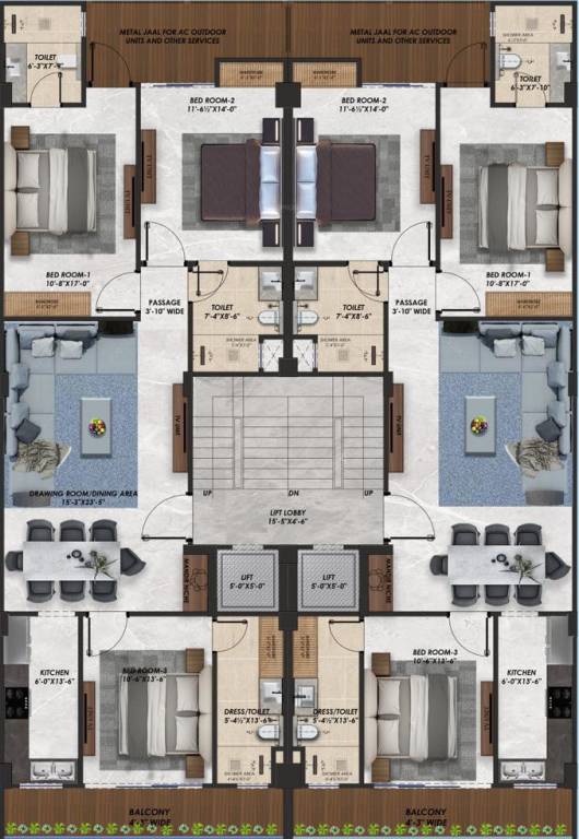  ultra luxury builder floor Cluster Plan