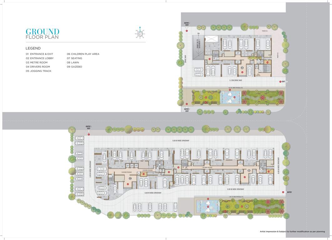  the royal bay A To C Wing Cluster Plan for ground Floor
