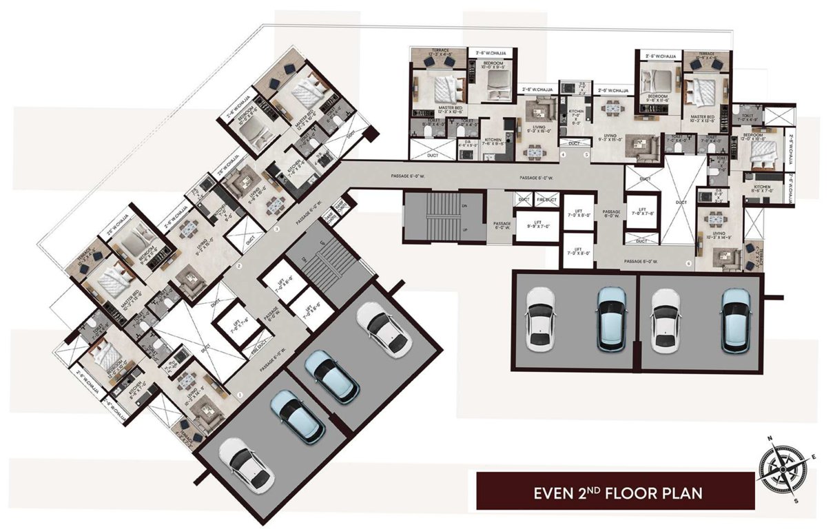  chavan sarveshwara Building No 1 Cluster Plan For 2nd Floor