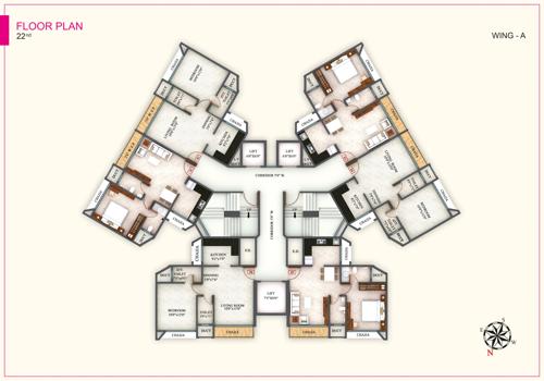 lj-tanna-panorama-a-wing Building A Cluster Plan for 22th Floor