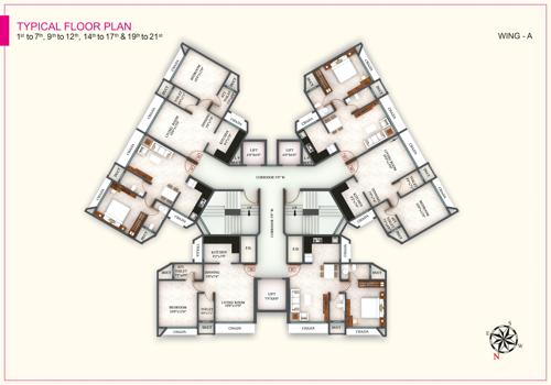  lj-tanna-panorama-a-wing Building A Cluster Plan for Typical Floor