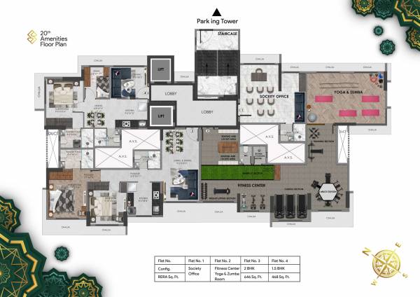  sapphire Wing A Cluster Plan for Amentiy Floor