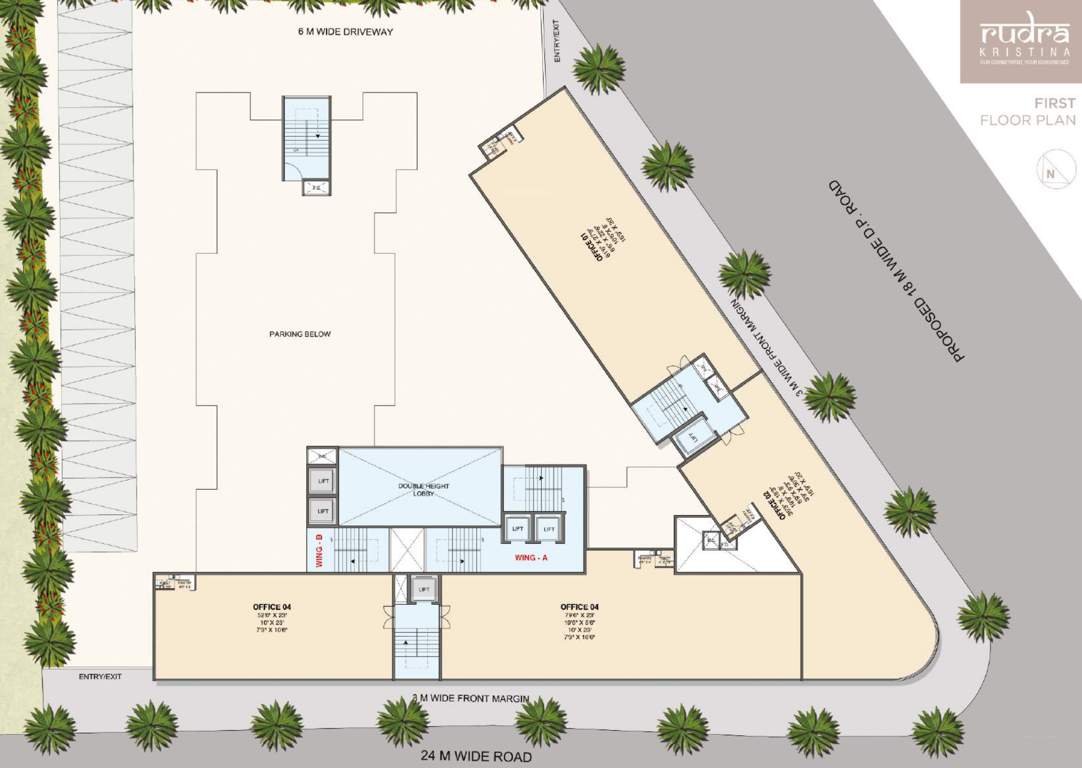  rudra kristina ii A wing Cluster Plan for 1st Floor