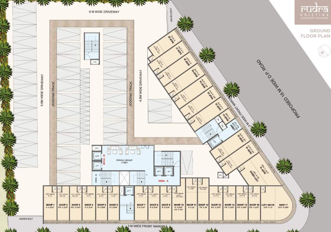  rudra kristina ii A wing Cluster Plan for ground Floor