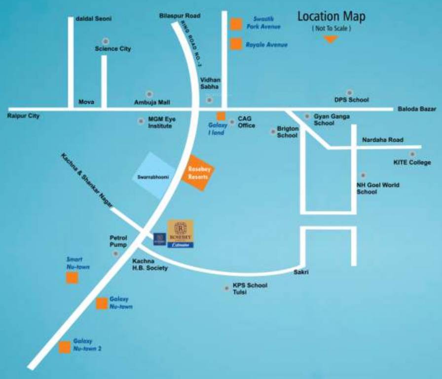 swastik rosebey greens extention Location Plan