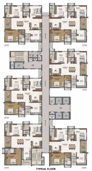  altitudes Block A,B,C,D,E Cluster Plan For Typical Floor Plan