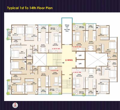  akash-empire AKASH EMPIRE WING A Cluster Plan
