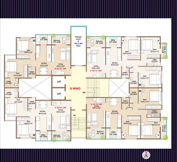  akash-empire AKASH EMPIRE WING B Cluster Plan