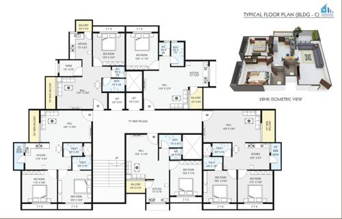  swastik-swaraj Block C Cluster Plan from 1st to 7th Floor