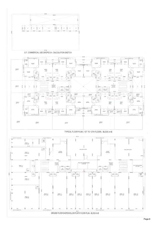  aaryaan Block A   And Block B Cluster Plan from ground to 12th Floor