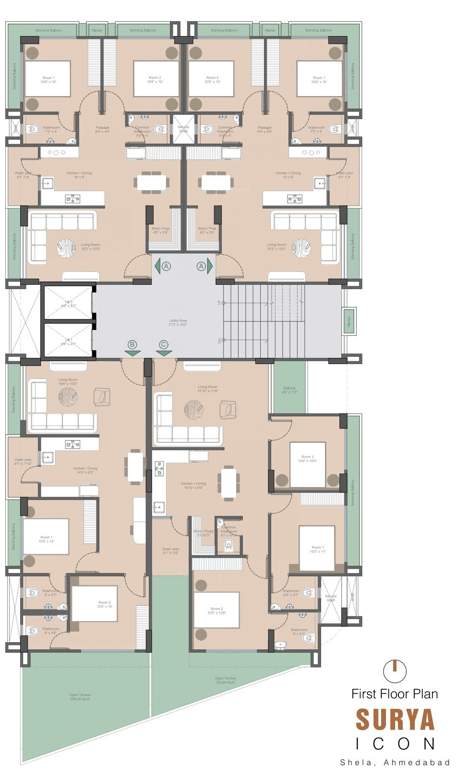  icon Icon Cluster Plan for 1st Floor
