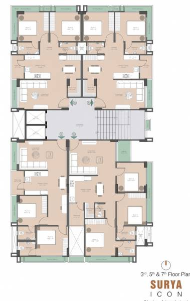  icon Icon Cluster Plan from 3rd to 7th Floor