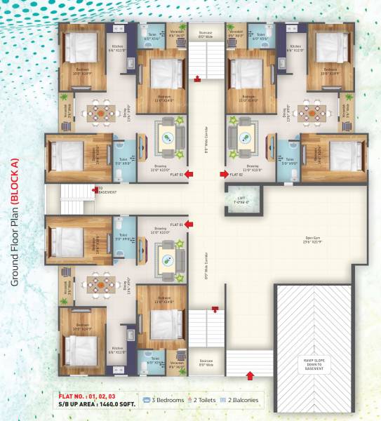  maa-durga-apartment Block A Cluster Plan for ground Floor