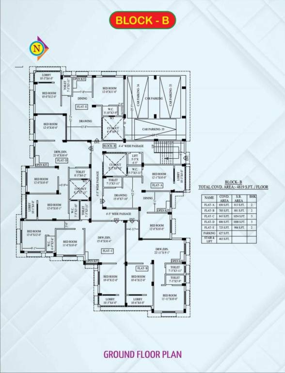  supertech complex Block B Cluster Plan for ground Floor