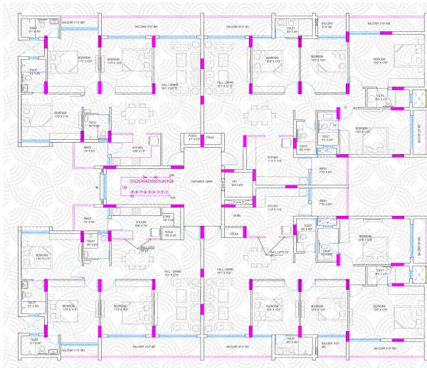  golden-sands Block A, B & C Typical Cluster Plan