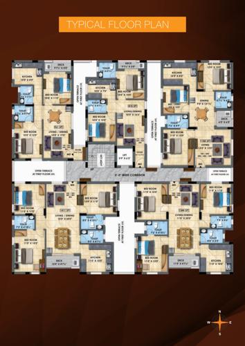  hayagriva-apartments Hayagriva Apartments Cluster Plan for Typical Floor