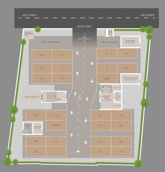  vivriti Arihant Vivriti Cluster Plan for ground Floor