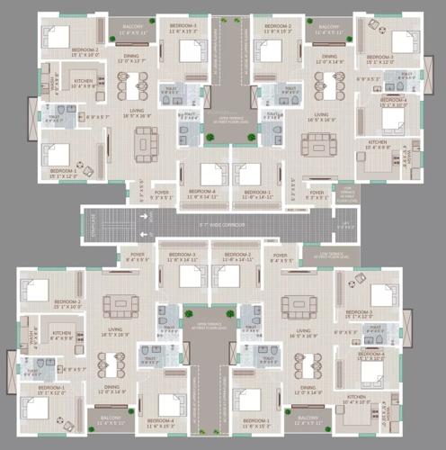  vivriti Arihant Vivriti Cluster Plan from  to 3rd Floor