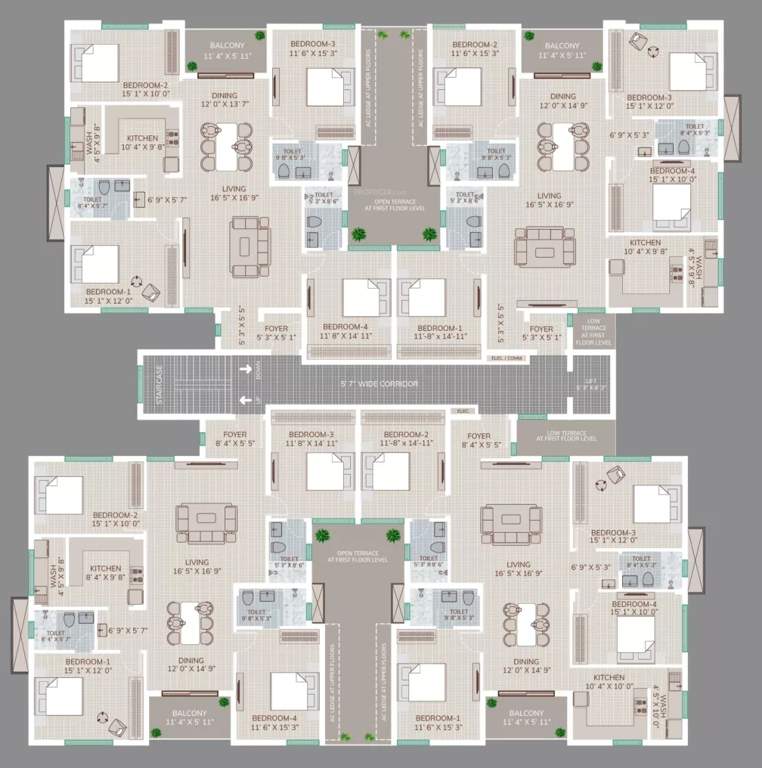  vivriti Arihant Vivriti Cluster Plan from  to 3rd Floor