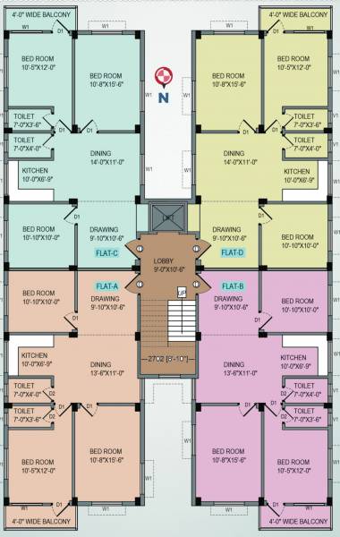  kamalika-apartment Kamalika Apartment Cluster Plan