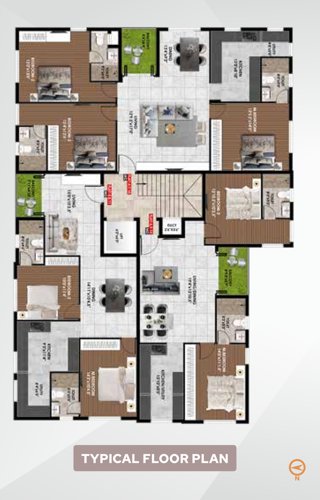  abhirami Abhirami Cluster Plan from 2nd to 4th Floor
