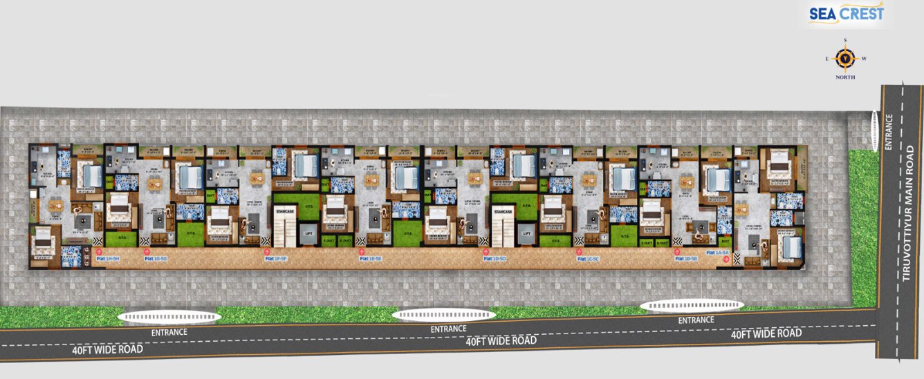  sea crest Sea Crest Cluster Plan For Typical Floor Plan