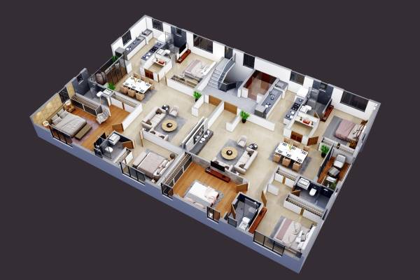  bagya Lancor Bagya 3D Typical Cluster Plan