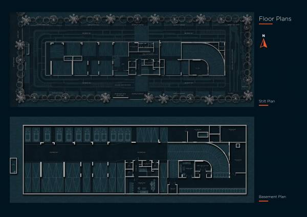  amara-ahaana Block 1 Cluster Plan for Stilt & Basement Floor