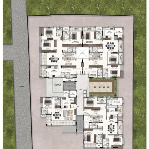  lavanya-residences Lavanya Residences Cluster Plan for 1st Floor