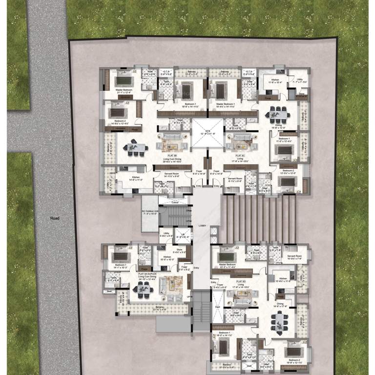  lavanya residences Lavanya Residences Cluster Plan for 3rd Floor