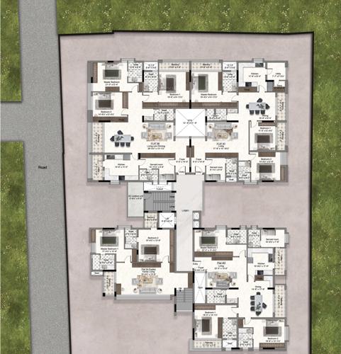  lavanya-residences Lavanya Residences Cluster Plan for 4th Floor