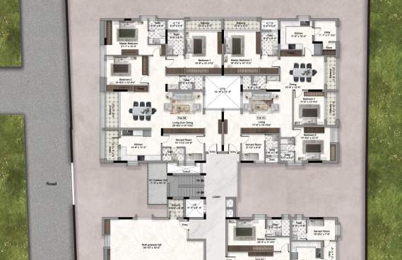  lavanya residences Lavanya Residences Cluster Plan for 5th Floor