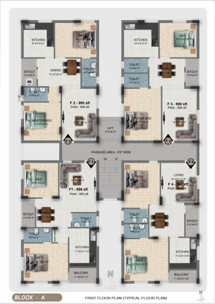  nidhulan-park-view-castle Block A Cluster Plan