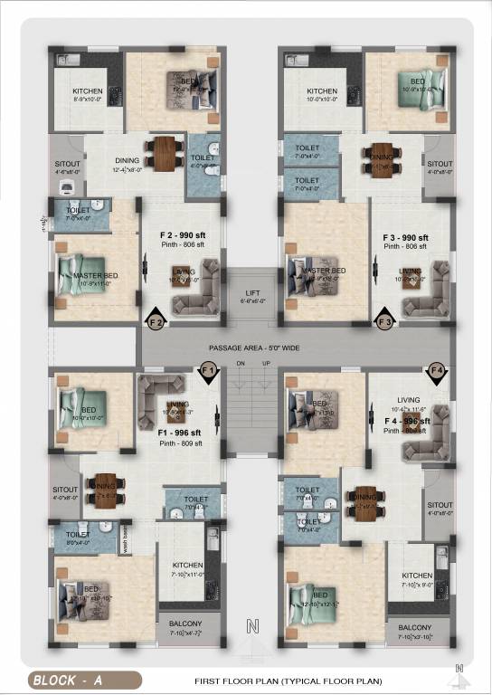  nidhulan park view castle Block A Cluster Plan