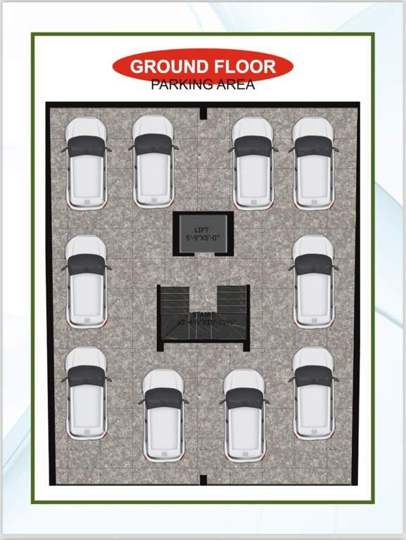  luxury floors Cluster Plan for ground Floor