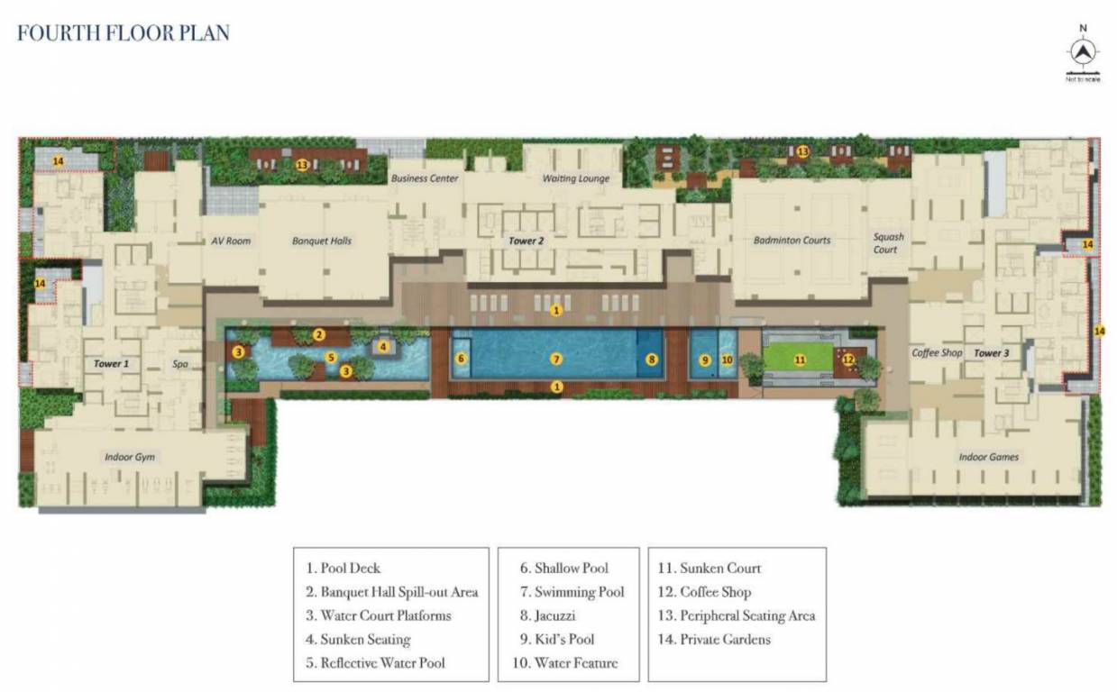 altius Tower 1, 2, 3 4th Floor Cluster Plan