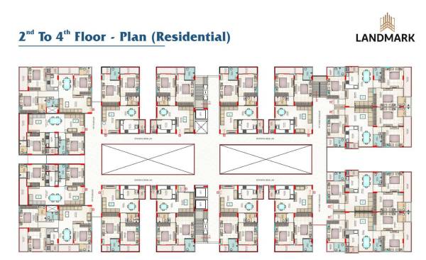 Landmark Cluster Plan From 2nd To 4th Floor landmark Landmark Cluster Plan From 2nd To 4th Floor