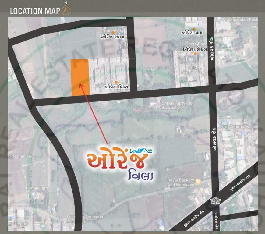  orange villa Location Plan