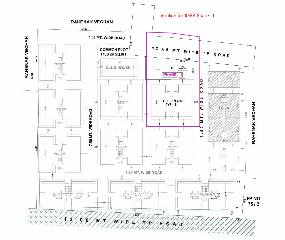 rajeshwar galaxy Building 12 Cluster Plan
