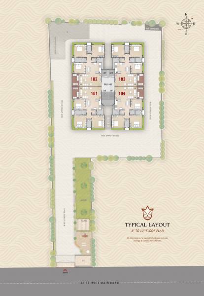  vasupujya A Cluster Plan from 1st to 10th Floor